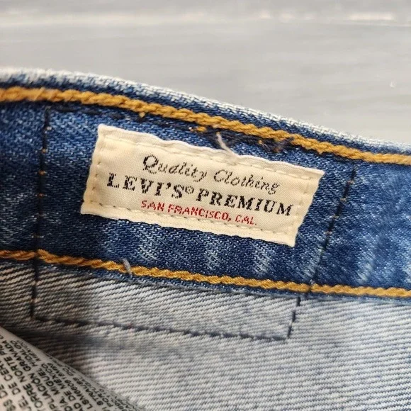 Levi's 501 Denim‎ Shorts Premium Button Fly Distressed Cut Off Size 25 - Picture 5 of 13